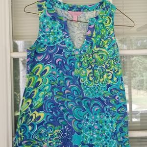 Lily Pulitzer Petite blue tank XS